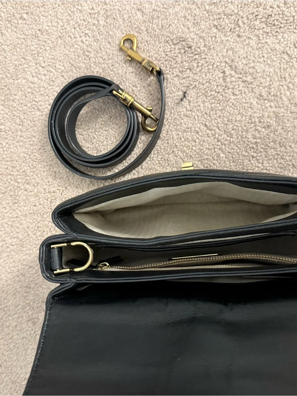 Tory Burch Kira Black Quilted Top-Handle and Crossbody Women's Bag